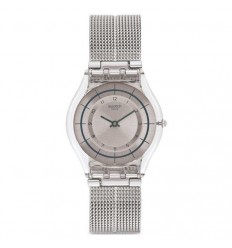 Swatch Skin SFE109M Sky Net stainless steel bracelet watch milanese