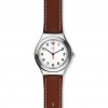 Swatch Silver Stricly stainless steel white dial with numbers YGS131