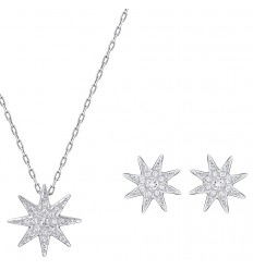 Star set pendant and earrings Fizzy Swarovski 5253054