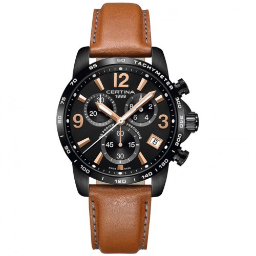 Certina DS Podium watch C0344173605700 black dial diameter 41 mm