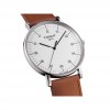 Tissot Everytime white dial with numbers brown leather strap T1096101603700