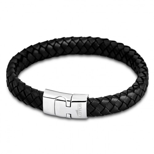 Bracelet for Men Lotus Style LS1701-2/2 of black leather