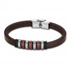 Bracelet for Men Lotus Style LS1827-2/3 of rubber and details brown