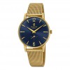 Reloj Festina Extra F20253/2 esfera azul chapado oro amarillo brazalete milanesa