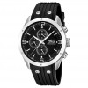 Lotus watch chronograph 15969/4 black dial rubber strap rubber diameter 44 mm