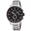 Chronograph Lotus man 18369/4 black dial red details and date