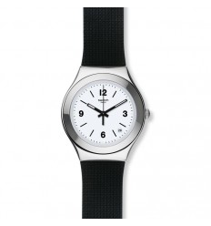 Swatch Irony watch YGS475 White dial watch black rubber strap LINE OUT