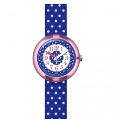 Flik Flak Watch FPNP013 color blue dots white BLUE CRUMBLE with numbers