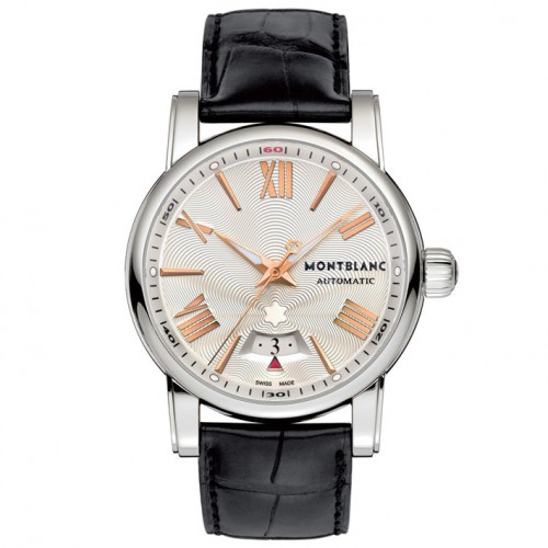 Montblanc Star Watch 105858 automatic silver dial pink indices