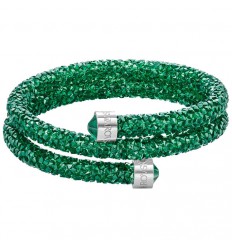Pulsera Swarovski Crystaldust doble color verde brillante 5292450 5273642