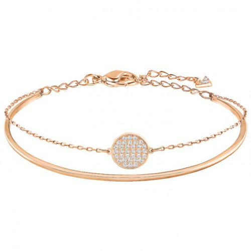 Swarovski Ginger Bracelet 5274892 with transparent stones pink gold plated