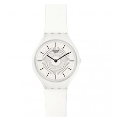 Swatch Skin color blanco SVOW100 diámetro 37 mm reloj SKINPURE