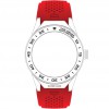 Perforated red rubber strap 1FT6080 TAG Heuer Connected Modular 45