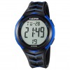 Reloj Calypso digital K5730/5 correa de caucho negro con detalles azules