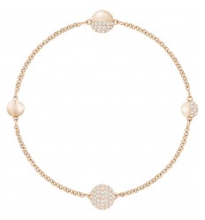 Pulsera Remix baño oro rosa con piedras transparentes 5365763