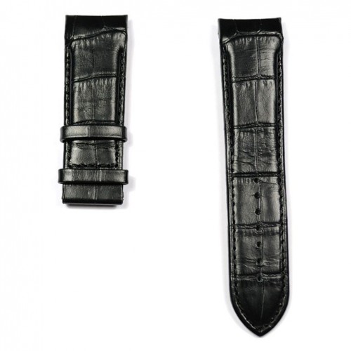 Black calf leather strap for Tissot Couturier Automatic T610028592.