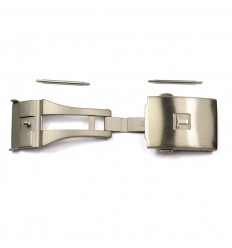 brushed titanium folding buckle for straps Tissot T640015936