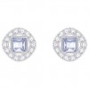 Swarovski Angelic Square rhodium-plated blue stones earrings 5352048