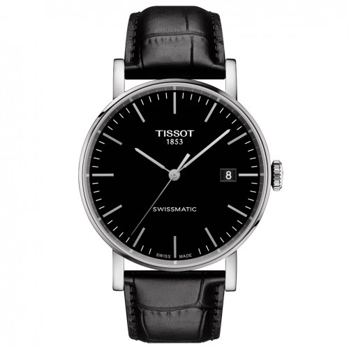 Reloj Tissot Everytime Swissmatic T1094071605100 Esfera negra