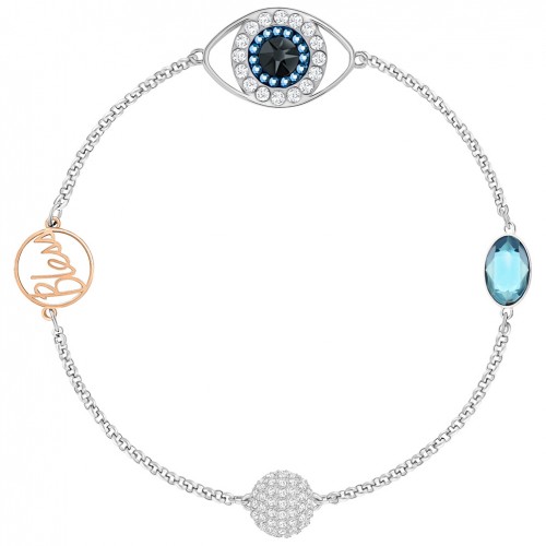 Remix bracelet Swarovski Eye symbol 5365749 Blue Mixed plating