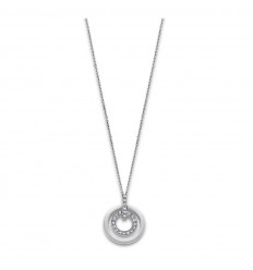 Collar Mujer Lotus Style LS1868-1/1 de acero con dos círculos