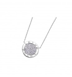 Lotus Silver Pendant in sterling silver and circular LP1252-1/1