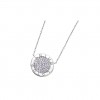 Collar Lotus Silver en plata y motivo circular LP1252-1/1