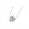 Lotus Silver Pendant in sterling silver and circular LP1252-1/1