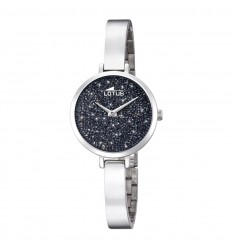 Lotus Bliss Watch for woman black dial Swarovski crystals 18561/2