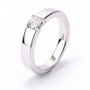18 karat white gold solitaire ring with diamond