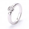 Anillo solitario de compromiso para mujer con diamante de 0.37 quilates