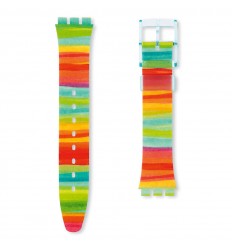 Watch strap Swatch Color The Sky AGS124 multicolor 17mm