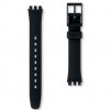 Black silicone strap watch Swatch Lady Black ALB170C 12mm