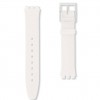 White silicone strap watch Swatch Skin White Classiness ASFK360 16mm