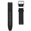 Black silicone strap Swatch watch Irony Big Crown'd AYGS125 17mm