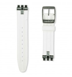 Correa caucho blanca reloj Swatch Irony Medium Fancy Me AYLS430 17mm