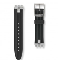Corretja cautxú negra rellotge Swatch Irony Medium Fancy Em Black AYLS430C 17mm