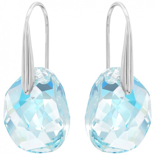 Pendientes Swarovski Galet gota cristal azul baño rodio 949740