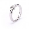 Solitaire ring 1 diamond set in round 18 carat white gold