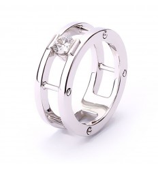 Preciós anell per a ella amb 1 diamant talla brillant de 0.30 quirats