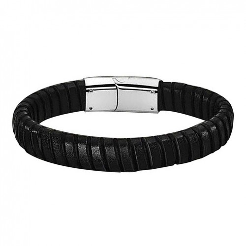Lotus Style Bracelet Men LS1879-2/4 steel black leather