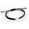 Bracelet silver black Macrame Inson child BR502IN01