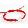 Silver red Macrame bracelet child Inson BR505IN01