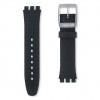 Black silicone watch strap Swatch Irony Chrono Wildly AYCS4024 19mm