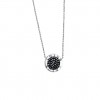 Penjoll Lotus Silver en plata i cristalls negres LP1252-1/4