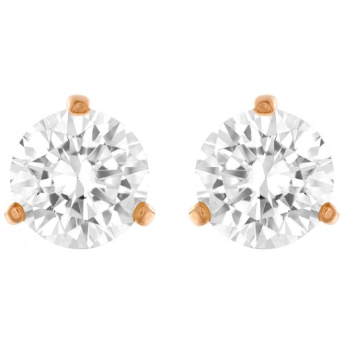 Pendientes Swarovski 5112156 Solitaire blancos baño oro rosa