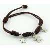 Bracelet silver knots Brown Inson children BR503IN04