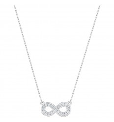Collar Swarovski Infinity cristales blancos baño de rodio 5358777