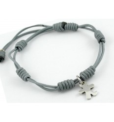 Pulsera Plata Nudos gris Inson niño BR507IN02