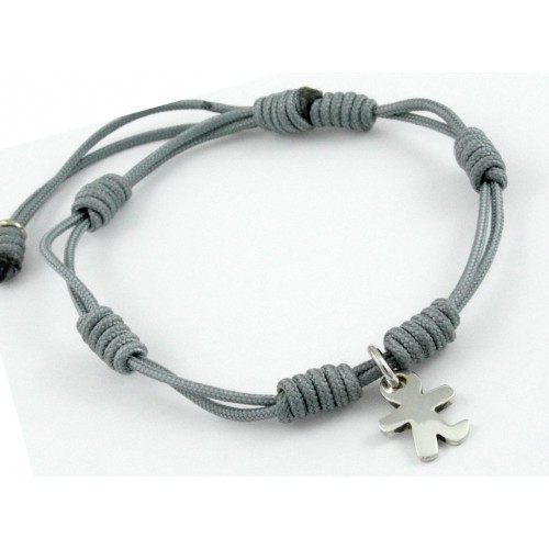 Bracelet silver grey knots Inson child BR507IN02